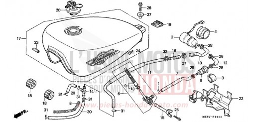 RESERVOIR A CARBURANT (1) VT600CV de 1997